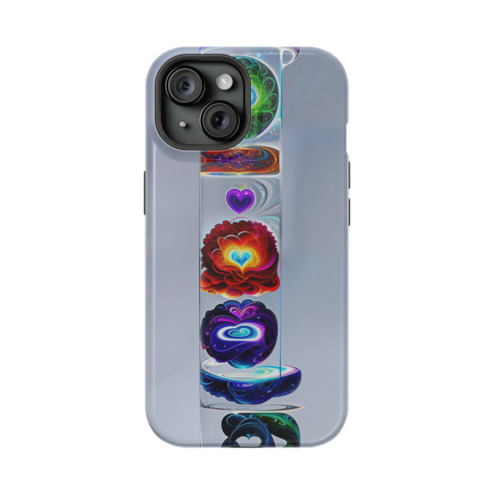 Abstract Chromatic Hearts - MagSafe Tough Case