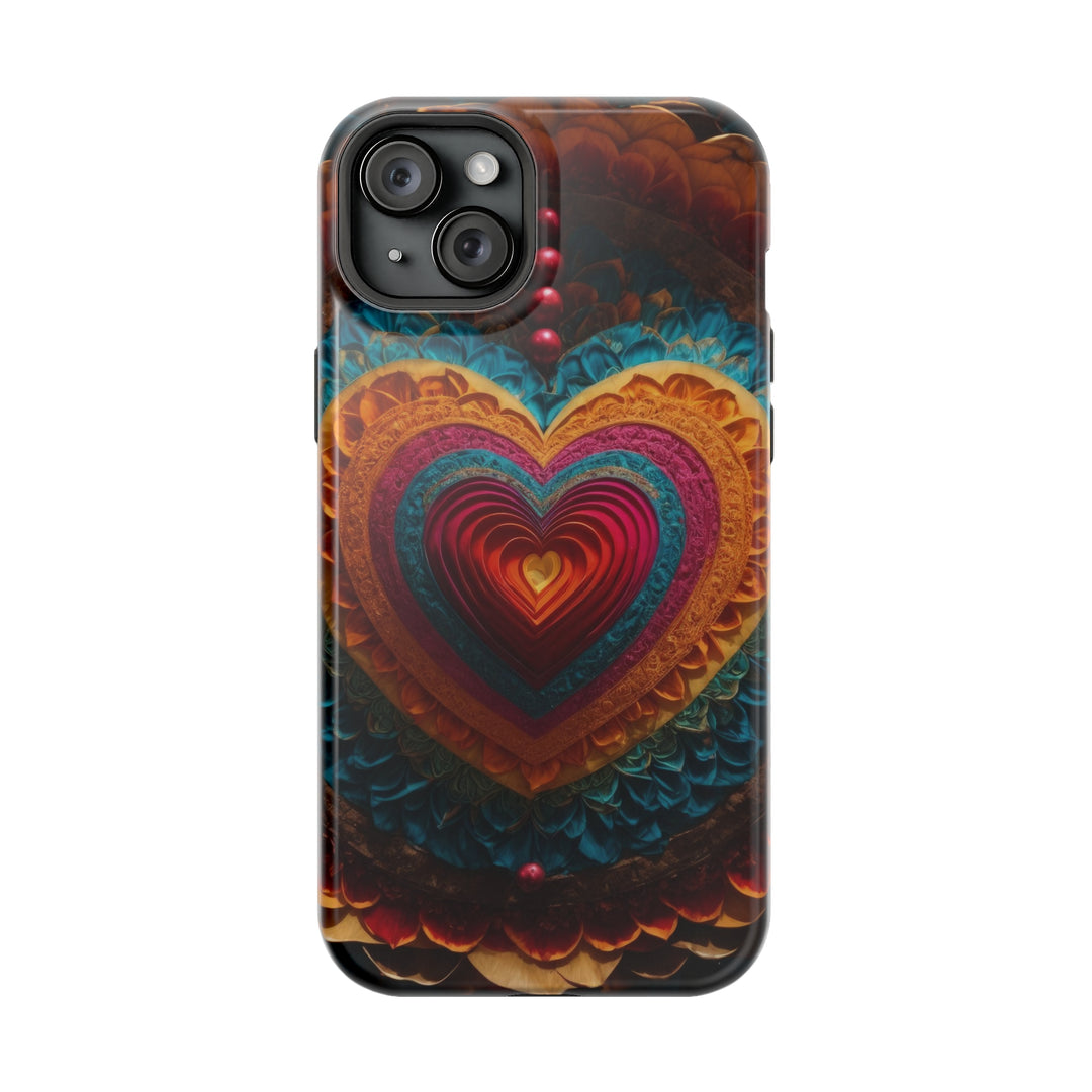 Vibrant Heart Mandala - MagSafe Tough Case