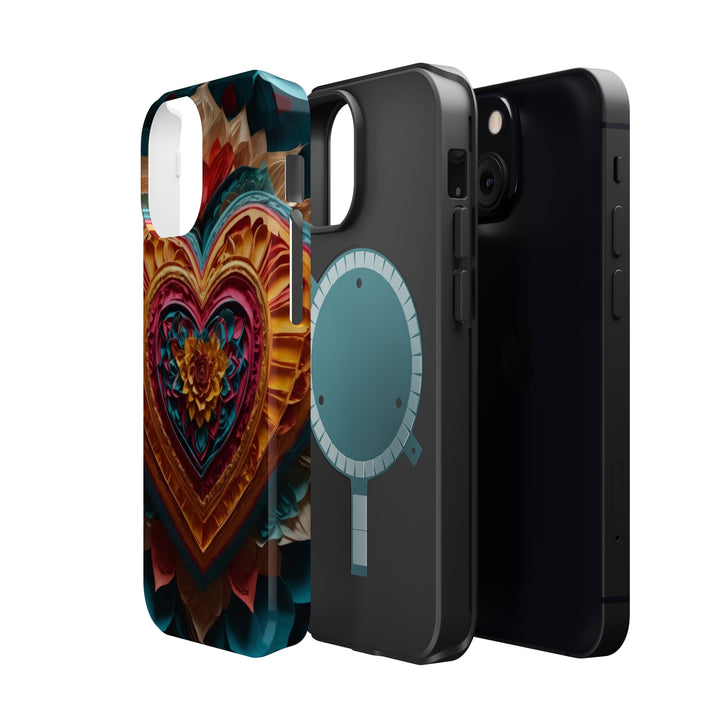 Vibrant Heart Bloom - MagSafe Tough Case