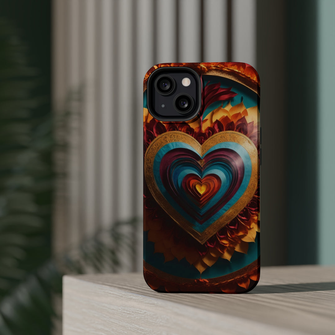 Vibrant Layered Heart - MagSafe Tough Case