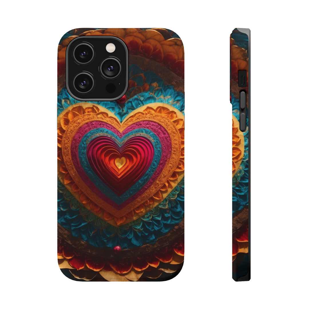 Vibrant Heart Mandala - MagSafe Tough Case