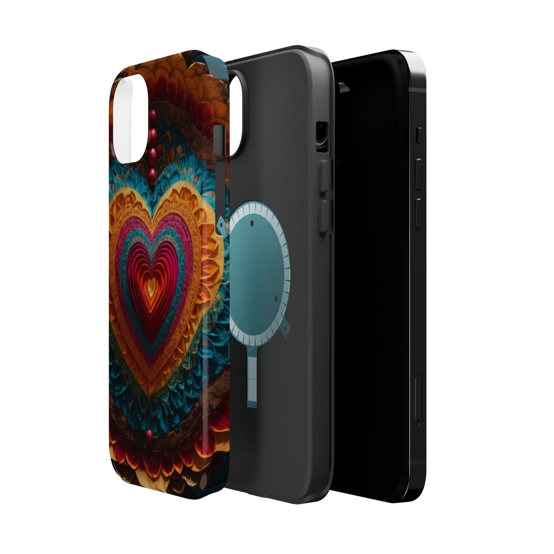 Vibrant Heart Mandala - MagSafe Tough Case