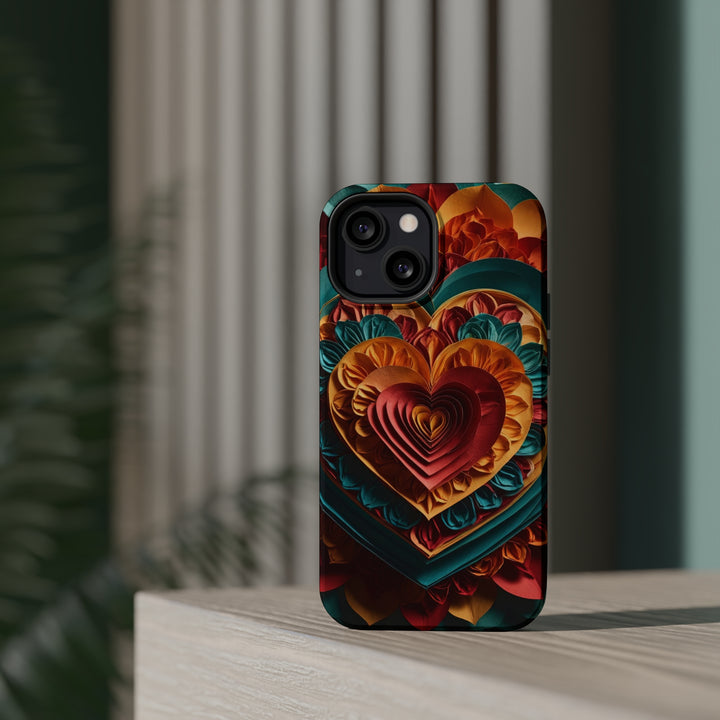 Vibrant Layered Heart - MagSafe Tough Case