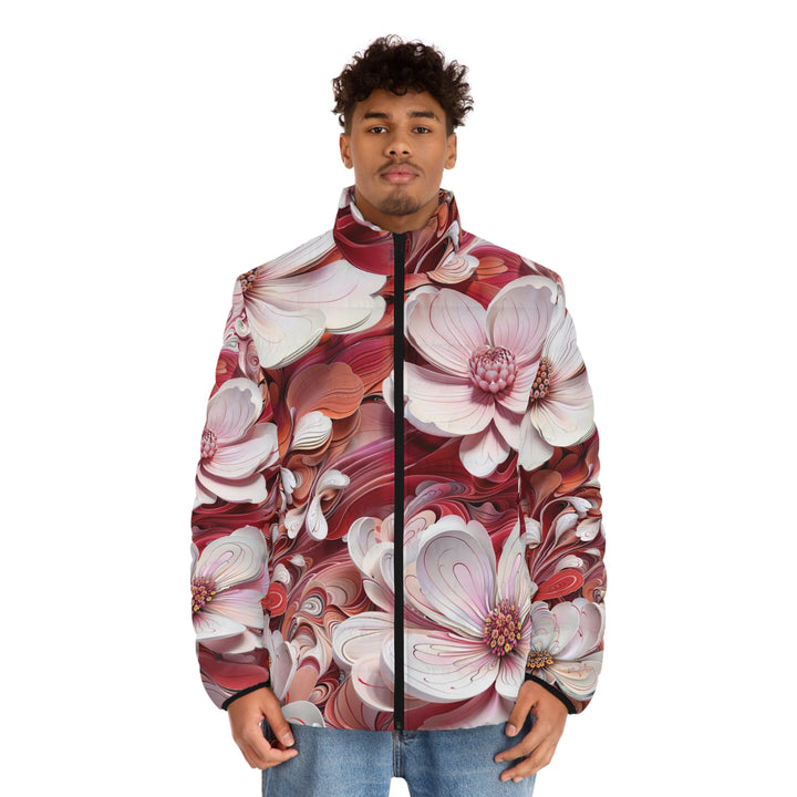 Swirling Floral Abundance - Puffer Jacket