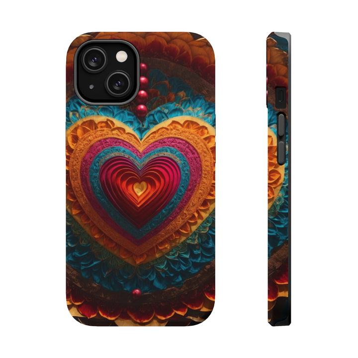 Vibrant Heart Mandala - MagSafe Tough Case