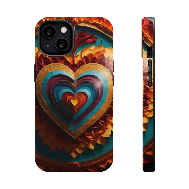 Vibrant Layered Heart - MagSafe Tough Case