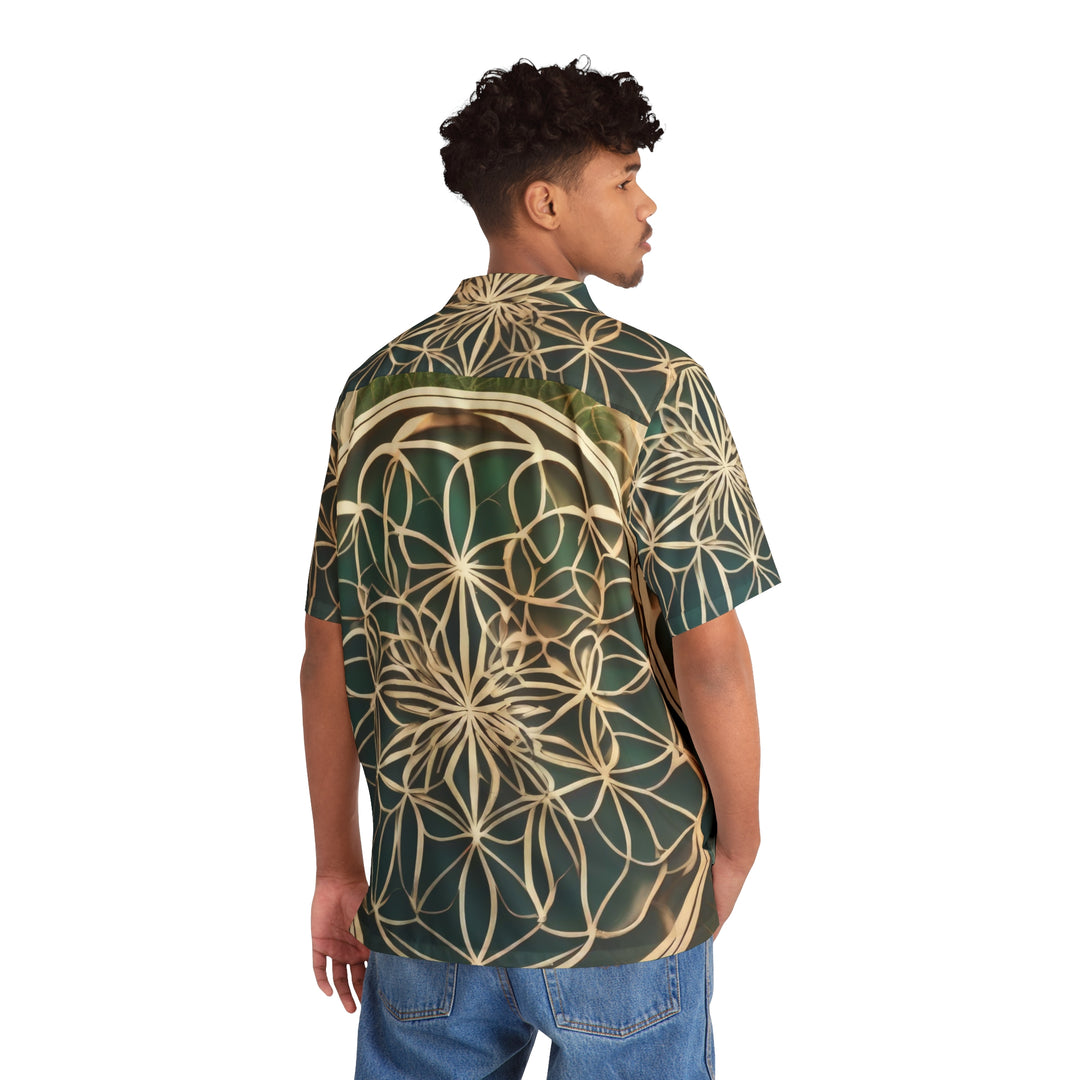 Circular Geometric Pattern - Men's Hawaiian Shirt