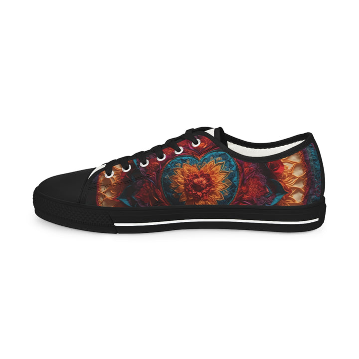 Radiant Floral Mandala - Men's Lowtop Sneakers