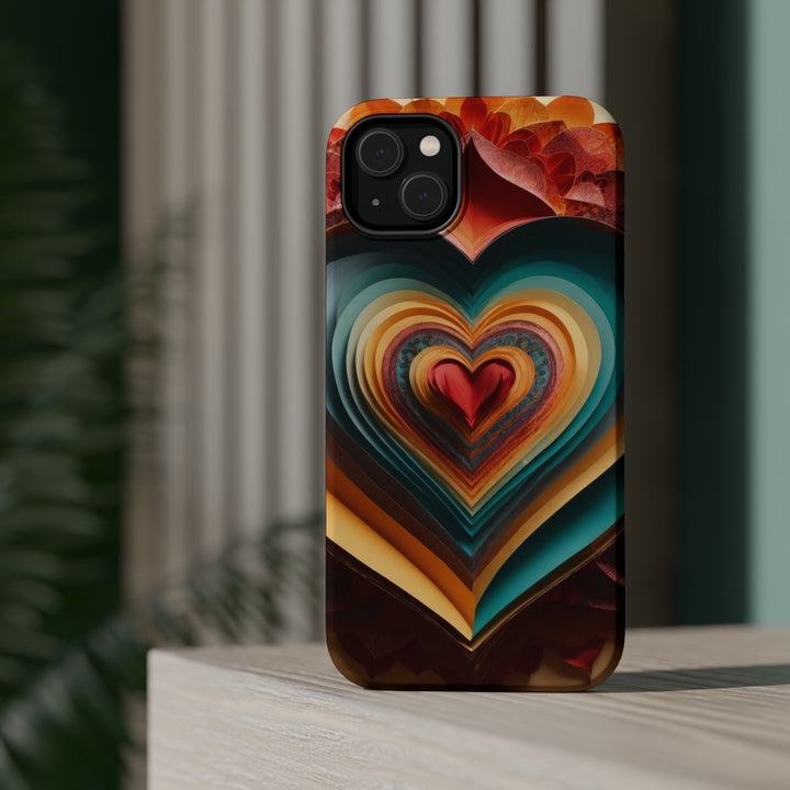 Layered Heart Blossoms - MagSafe Tough Case