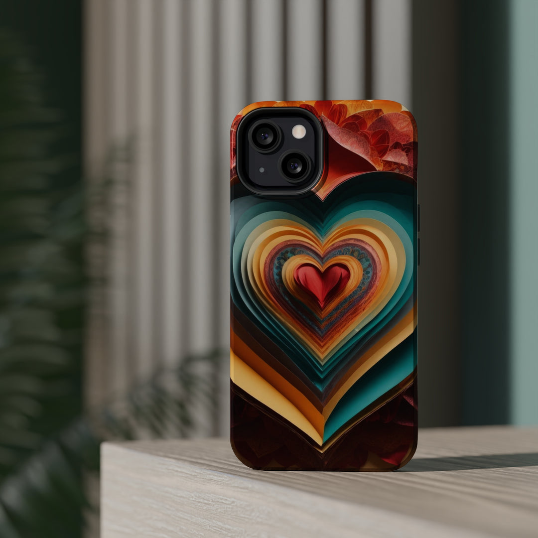 Layered Heart Blossoms - MagSafe Tough Case