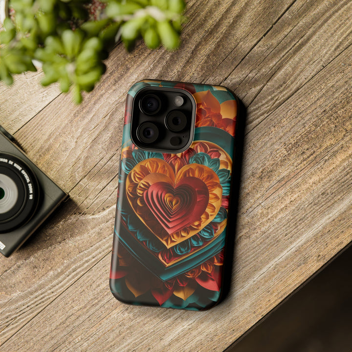 Vibrant Layered Heart - MagSafe Tough Case