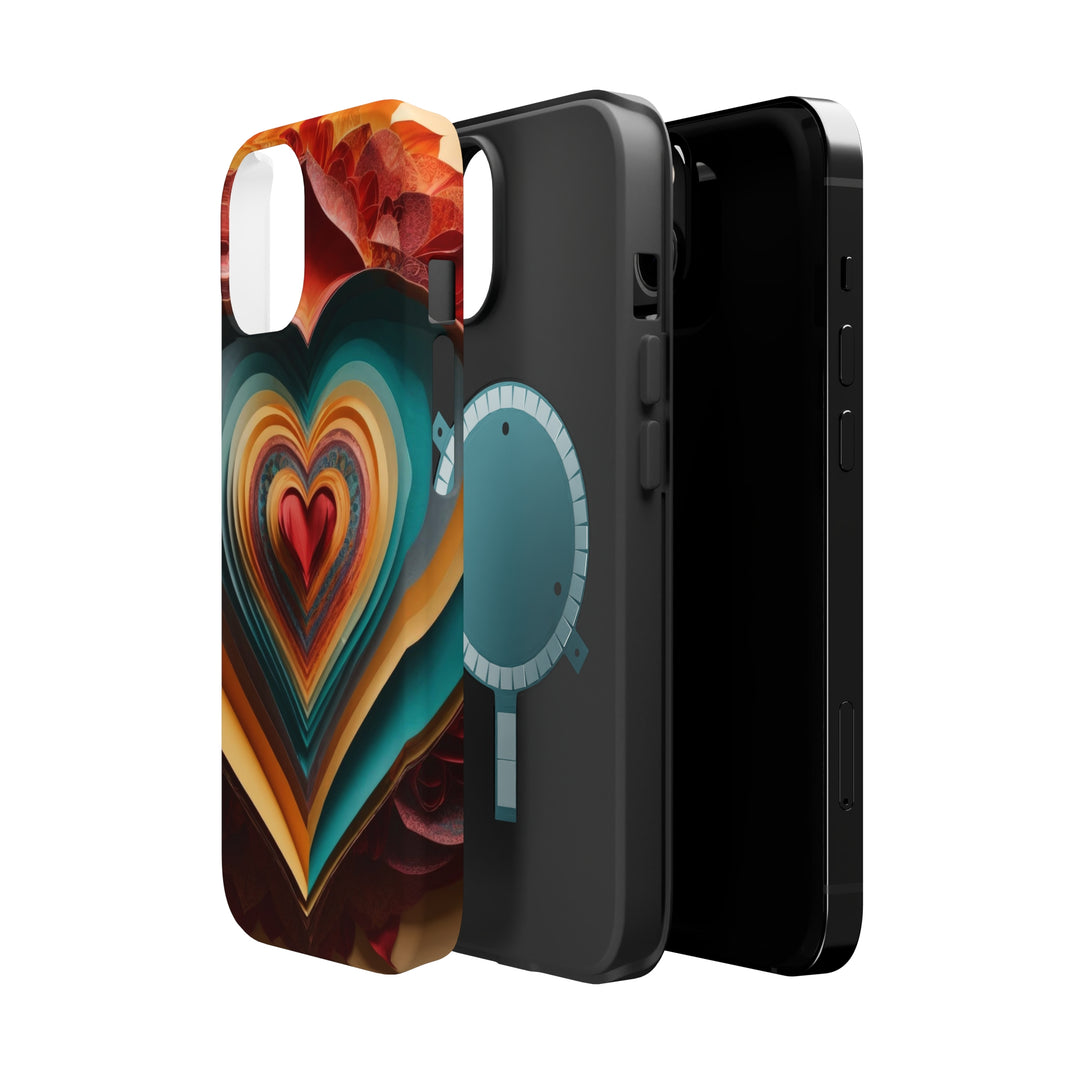 Layered Heart Blossoms - MagSafe Tough Case