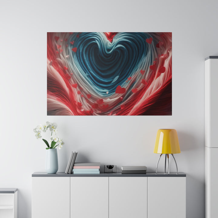 Swirling Heart Embrace - Matte Canvas