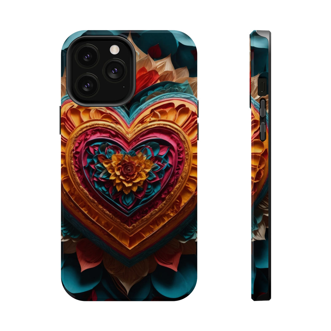 Vibrant Heart Bloom - MagSafe Tough Case