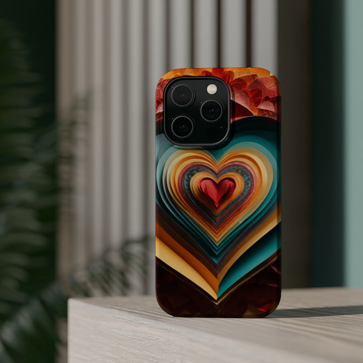 Layered Heart Blossoms - MagSafe Tough Case