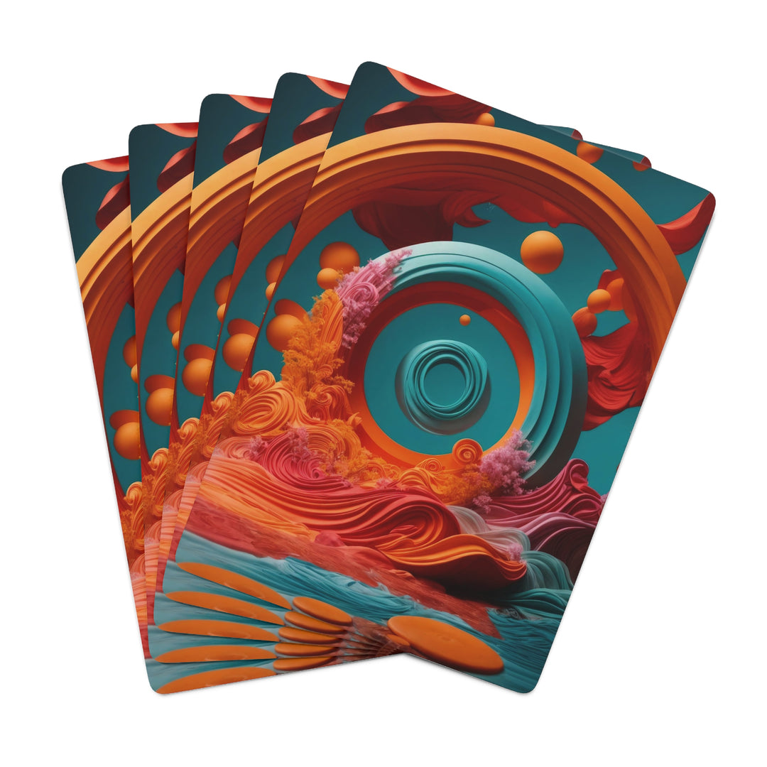 Surreal Swirls Delight - Poker Cards