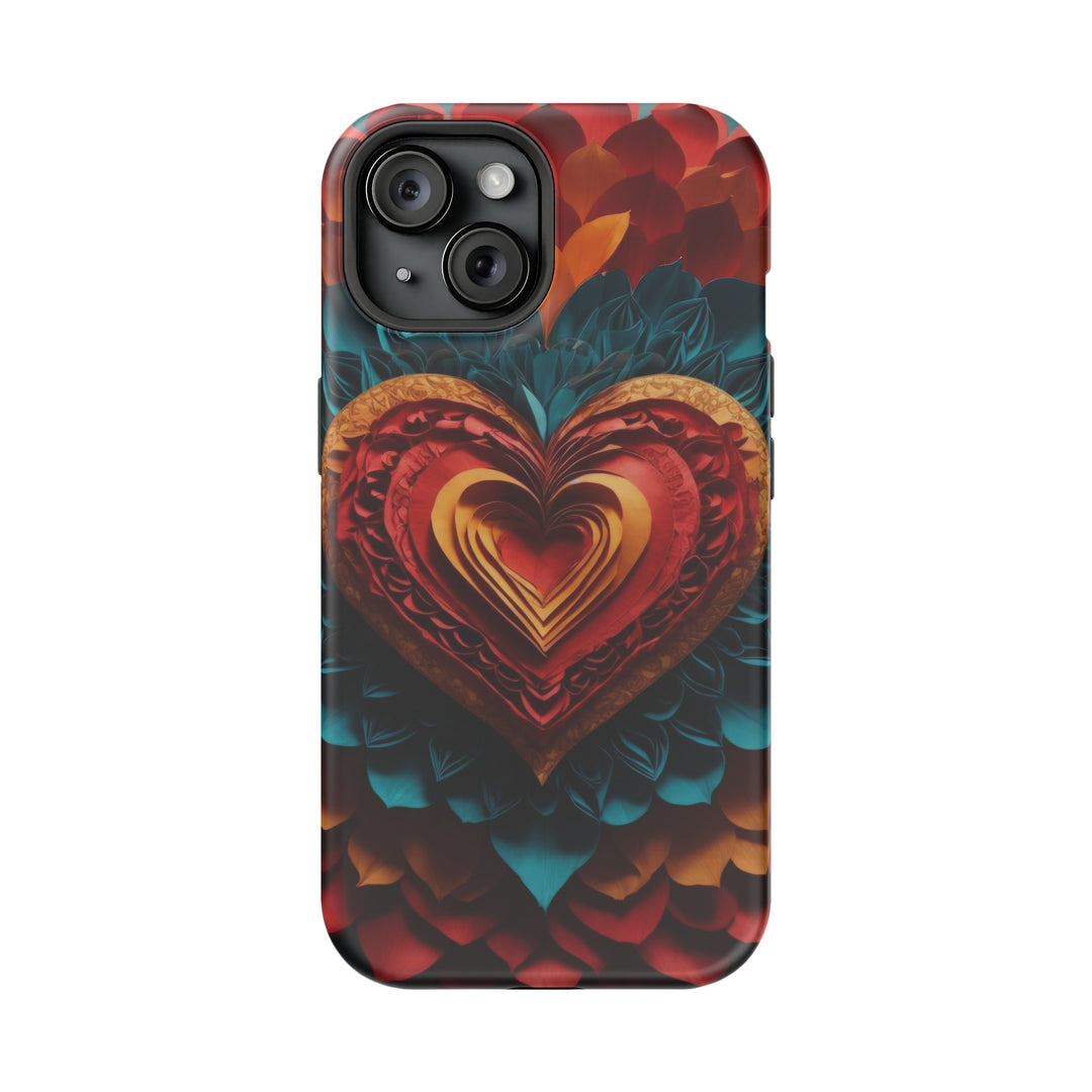 Vibrant Heart Bloom - MagSafe Tough Case