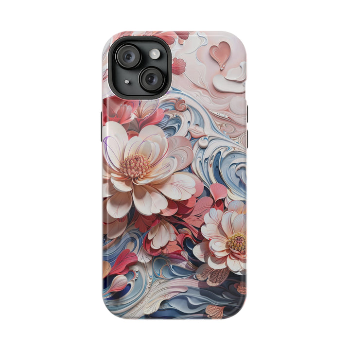 Floral Marble Whirls - MagSafe Tough Case