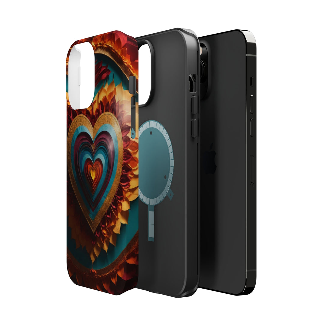 Vibrant Layered Heart - MagSafe Tough Case