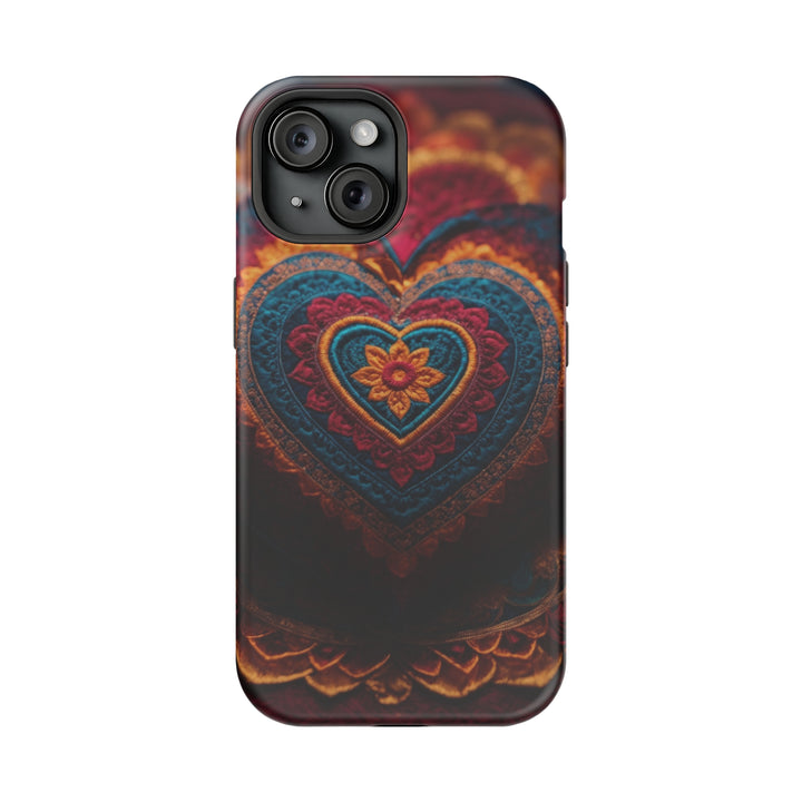 Embroidered Textile Heart - MagSafe Tough Case