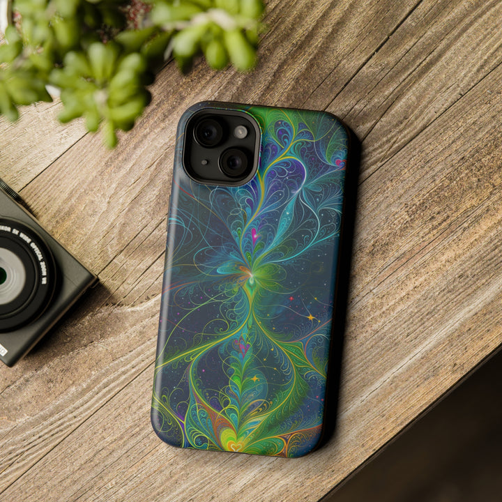 Vibrant Fractal Blossom - MagSafe Tough Case