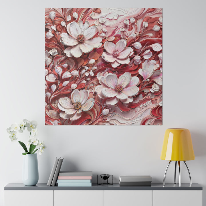 Swirling Floral Abundance - Matte Canvas