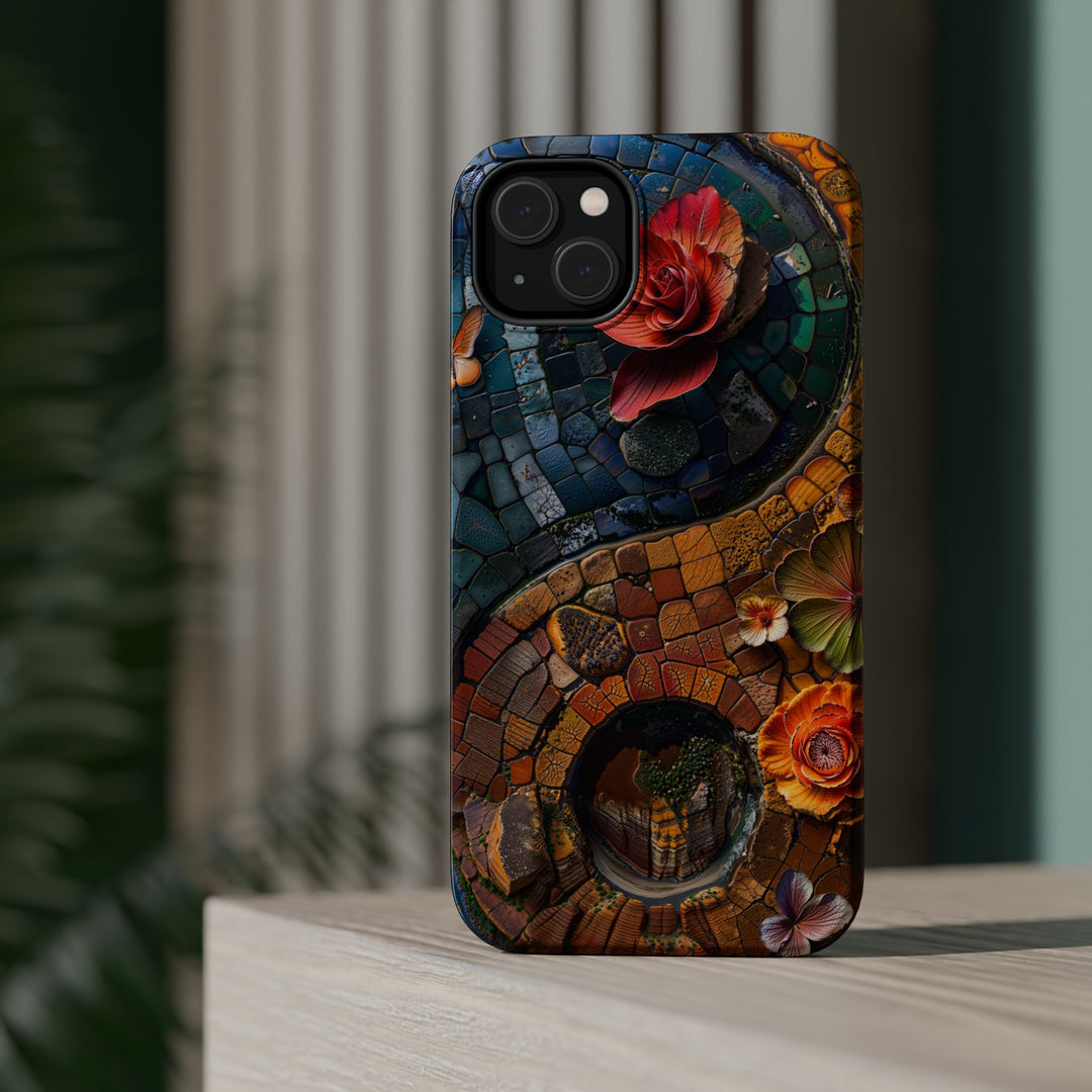 Spiraling Floral Mosaic - MagSafe Tough Case