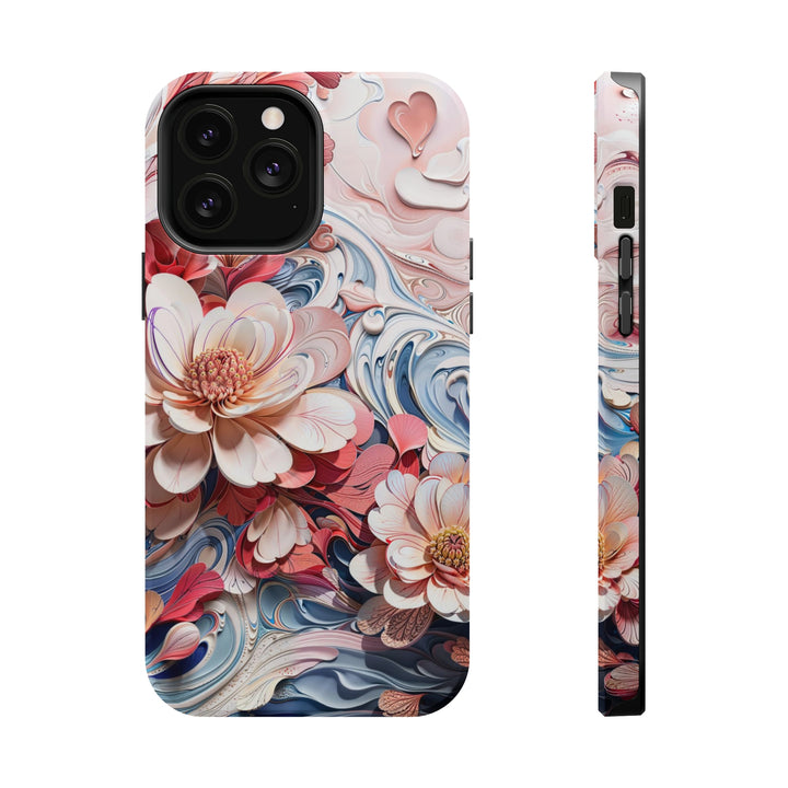 Floral Marble Whirls - MagSafe Tough Case