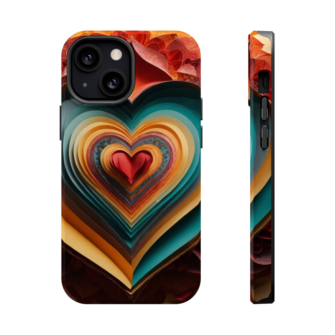 Layered Heart Blossoms - MagSafe Tough Case