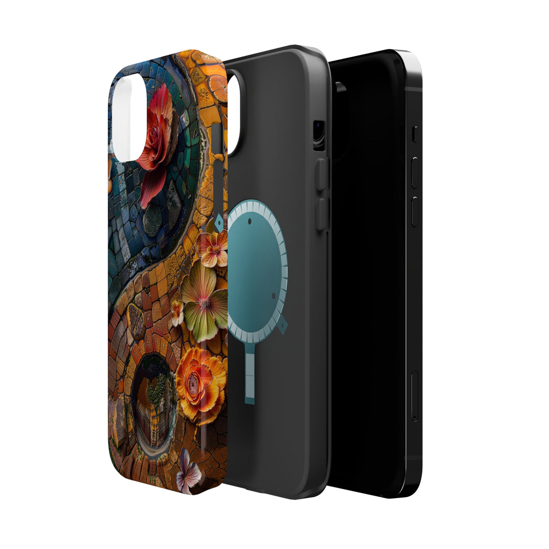 Spiraling Floral Mosaic - MagSafe Tough Case