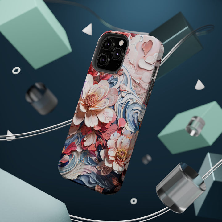 Floral Marble Whirls - MagSafe Tough Case