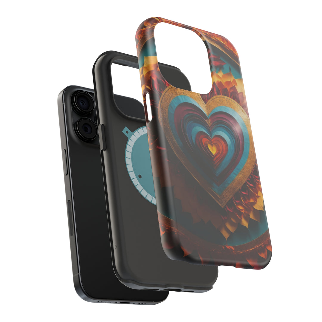 Vibrant Layered Heart - MagSafe Tough Case