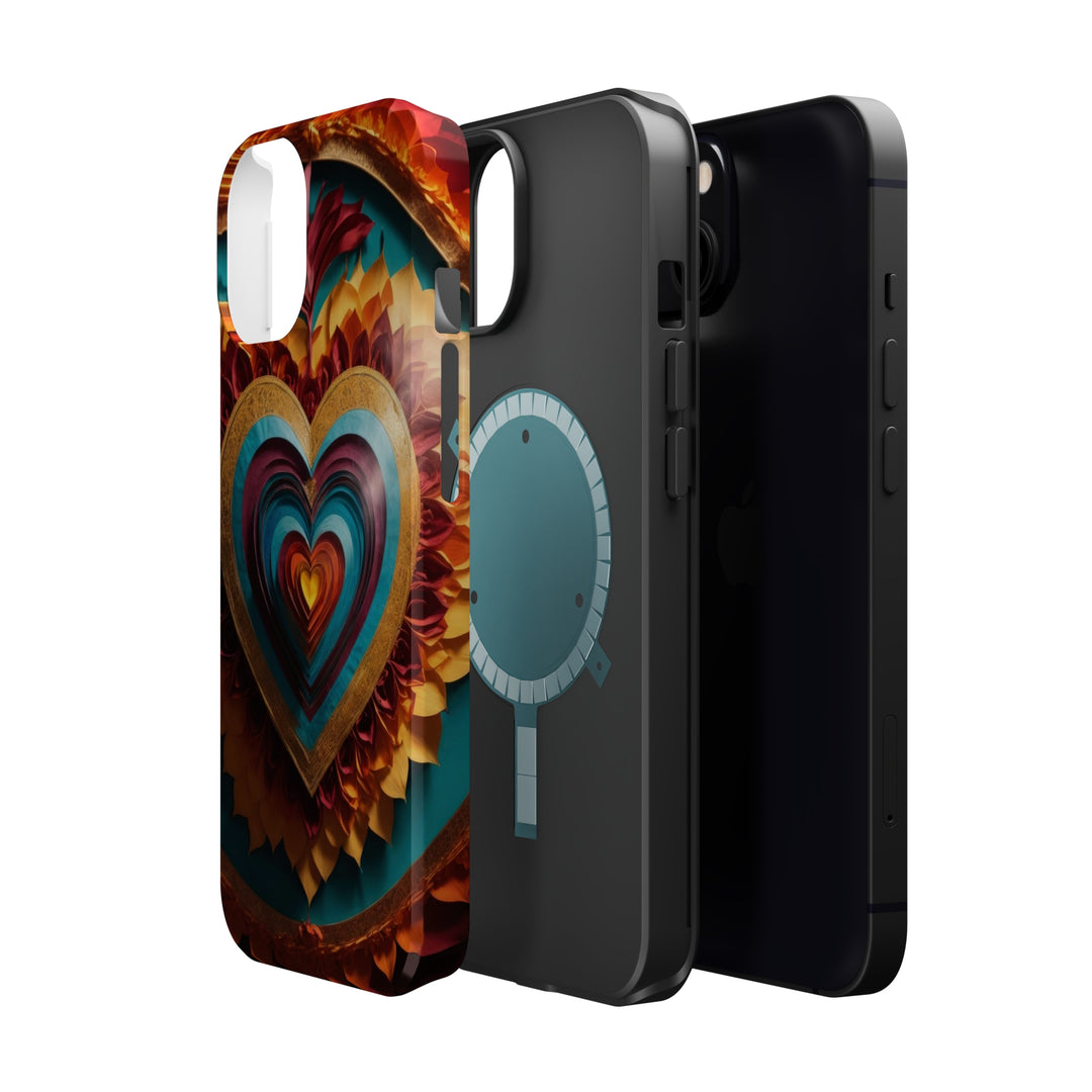 Vibrant Layered Heart - MagSafe Tough Case