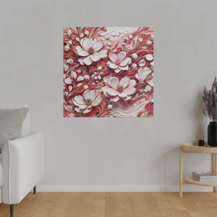 Swirling Floral Abundance - Matte Canvas