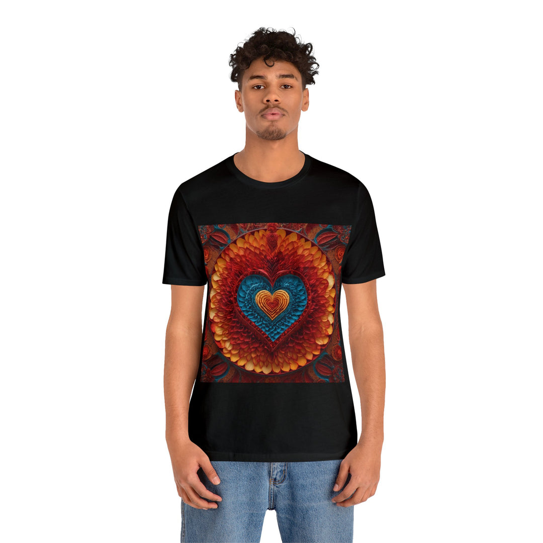 Vibrant Heart Layers - Unisex Jersey Short Sleeve Tee