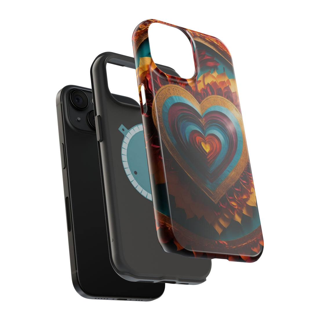 Vibrant Layered Heart - MagSafe Tough Case