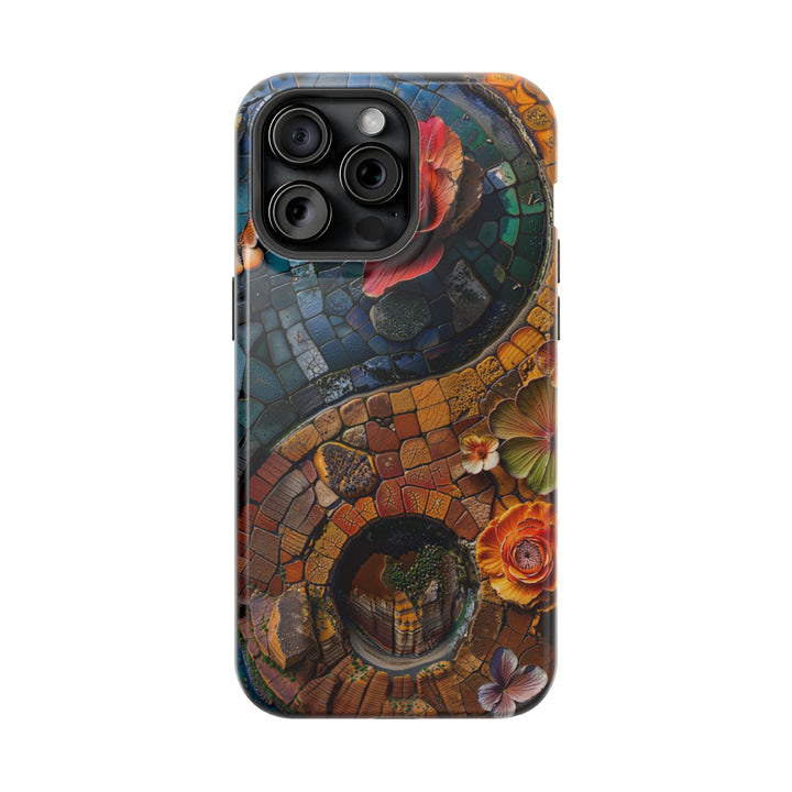 Spiraling Floral Mosaic - MagSafe Tough Case