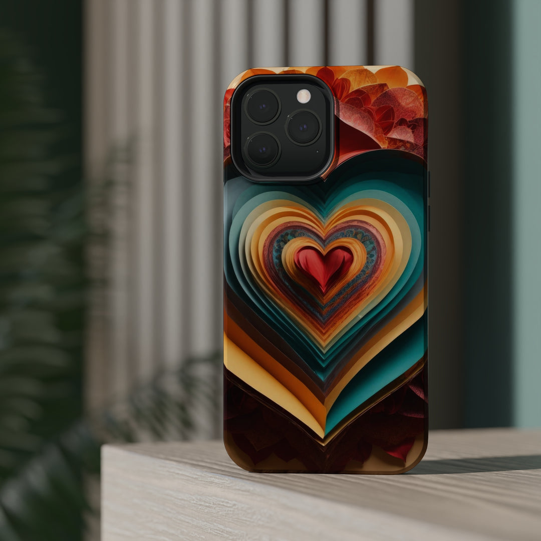 Layered Heart Blossoms - MagSafe Tough Case