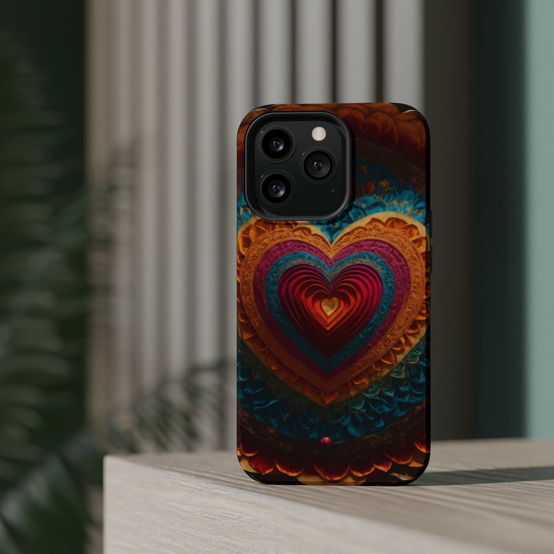 Vibrant Heart Mandala - MagSafe Tough Case