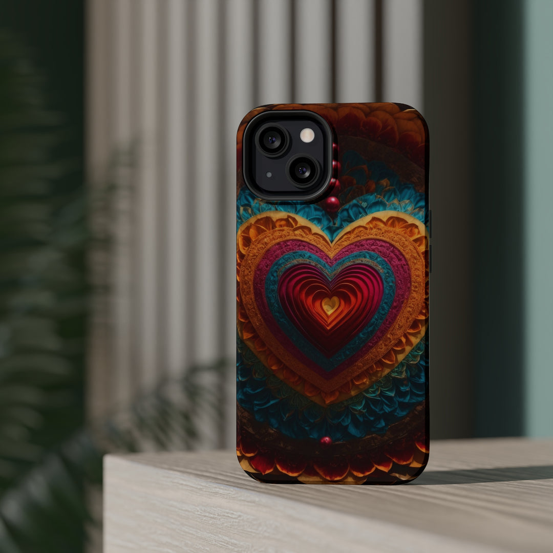 Vibrant Heart Mandala - MagSafe Tough Case