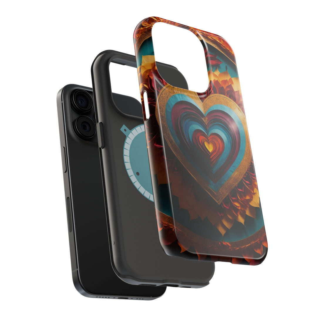 Vibrant Layered Heart - MagSafe Tough Case