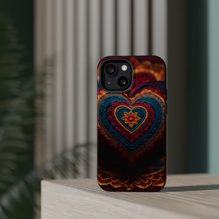 Embroidered Textile Heart - MagSafe Tough Case