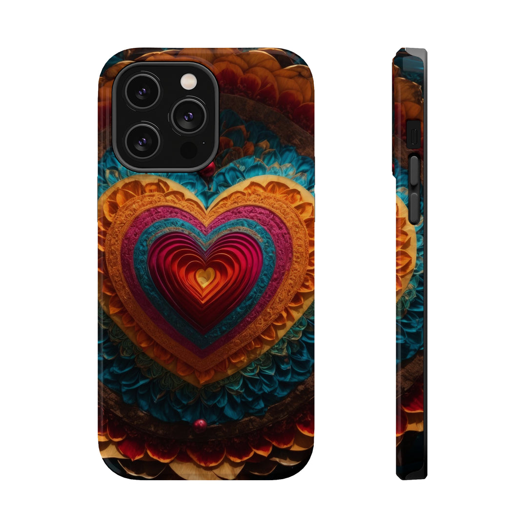 Vibrant Heart Mandala - MagSafe Tough Case