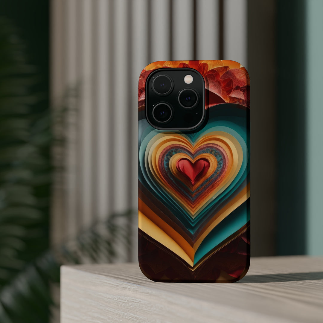 Layered Heart Blossoms - MagSafe Tough Case