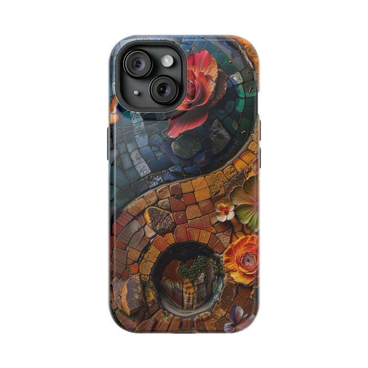 Spiraling Floral Mosaic - MagSafe Tough Case