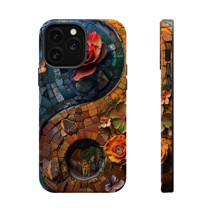 Spiraling Floral Mosaic - MagSafe Tough Case