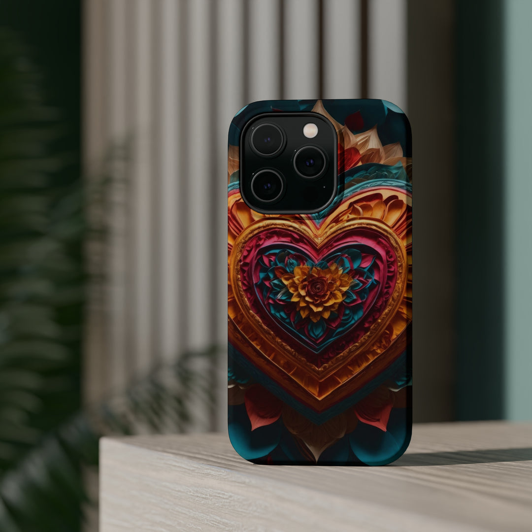 Vibrant Heart Bloom - MagSafe Tough Case