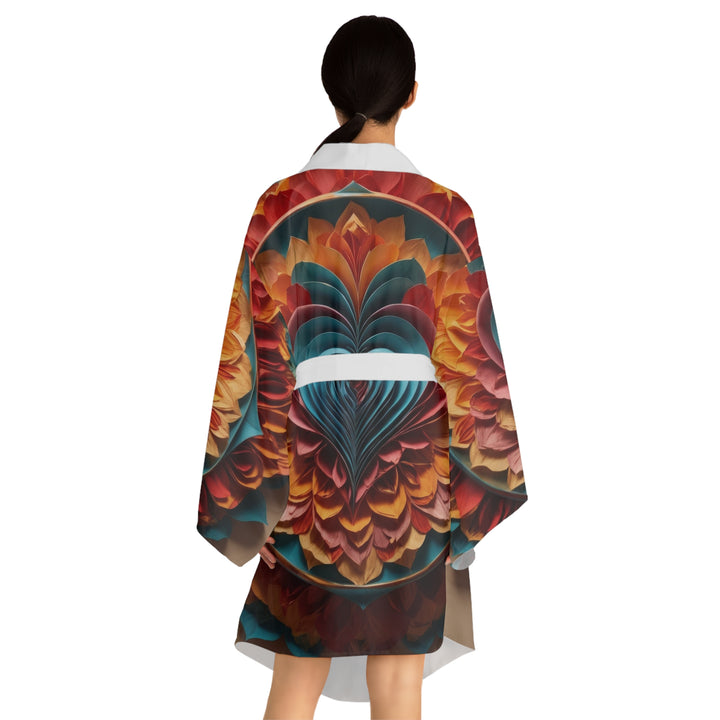 Blossoming Love Mandala - Long Sleeve Kimono Robe