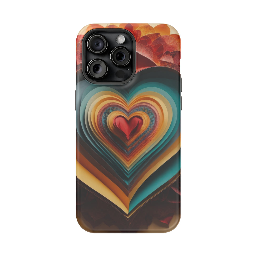 Layered Heart Blossoms - MagSafe Tough Case