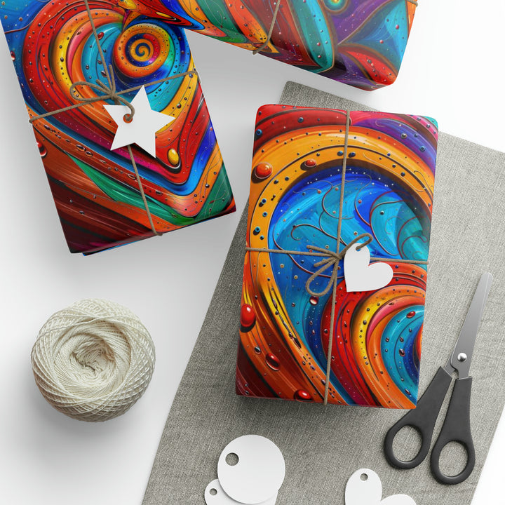 Vibrant Love Spiral - Wrapping Paper